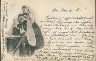 1898 Blaha Lujza és Vidor Pál Relief/Embossed