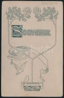 cca 1900 Alkalmi fényképészeti műterem, egy vásárban felállított sátorban, keményhátú vintage fotó, ...