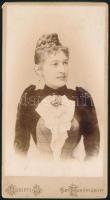 cca 1890 Székesfehérvár, Szigeti fényirdájában készült, keményhátú, vintage fotó, 20,8x11,4 cm