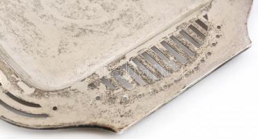 Art deco ezüst (Ag) tálca. Jelzett. 16,5x38 cm, 458 g