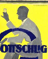 Gönczi-Gebhardt Tibor (1902-1994): Gottschlagi Ágoston Rt. likőr és rumgyár Bp., plakátterv, vegyes ...
