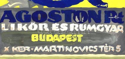 Gönczi-Gebhardt Tibor (1902-1994): Gottschlagi Ágoston Rt. likőr és rumgyár Bp., plakátterv, vegyes ...