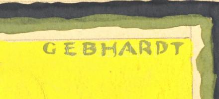 Gönczi-Gebhardt Tibor (1902-1994): Gottschlagi Ágoston Rt. likőr és rumgyár Bp., plakátterv, vegyes ...