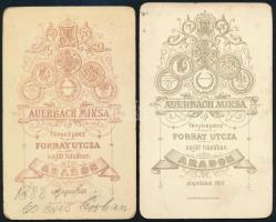 cca 1910 Arad, Ravasz Imre és Auerbach Miksa helyi fényképészek műtermében készült, 3 db keményhátú,...