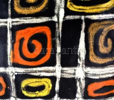 Gorka Lívia (1925-2011): Csigás tálka, festett mázas kerámia, egy apró lepattanással, jelzett