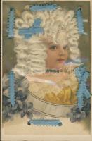 Relief litho with real hair