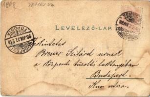 1898 Temesvár, Timisoara; Gyárváros, Scudier szobor, Hunyad vára, Kadétiskola, De Notre Dame nevelői...