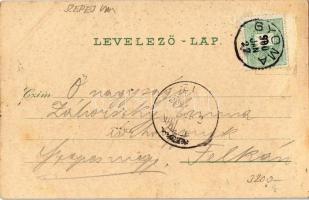 1900 Szepesbéla, Spisská Belá; Fő utca, Sörháztér, Evangélikus templom, Béla szálloda, Borovicska ra...