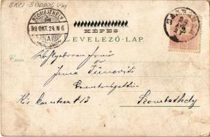 1898 Szabadka, Subotica; Városháza, Városi népiskola, Postahivatal. Heumann Mór kiadása / town hall,...