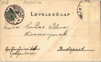 1898 Pozsony, Pressburg, Bratislava; vár, állami felsőbb leányiskola, Notre Dame, Orsolyák tanítónők...