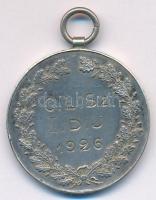 1926. "C.L.Sz. I. DIJ 1926" jelzett Ag labdarúgó díjérem (30mm/0.750/13,09g) T.1-,2