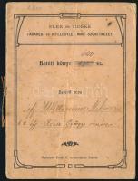 1917 Elek és vidéke takarékszövetkezet betéti könyv