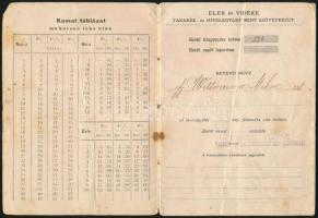 1917 Elek és vidéke takarékszövetkezet betéti könyv