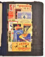 Több száz darabos vegyes gyufacímke gyűjtemény két kis berakóban