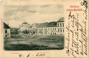 1900 Aranyosmarót, Zlaté Moravce; vármegyeház. Brunczlik I. kiadása / county hall