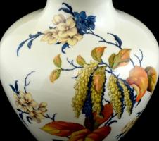 Rosenthal öblös porcelán váza, matricás florális díszítéssel, alján Rothenburg Rosenthal jelzéssel, ...