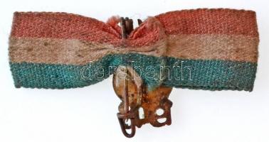 1948. "1848-1948" zománcozott jelvény, nemzetiszín szalaggal, függőleges tűvel (10x18mm) T...