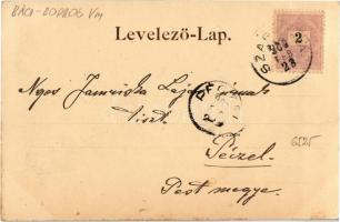 1900 Szabadka, Subotica; Kossuth utca télen, villamos. Heumann Mór kiadása / street, tram, winter (E...