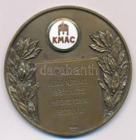 1937. K.M.A.C. KEZDŐK VERSENYE 1937.IV.25. II. MOTOROS CSAPAT RÉSZTVEVŐJE Br díjérem a KMAC (Királyi Magyar Automobil Club) zománcozott címerével, BERÁN N BPEST gyártói jelzéssel (50mm) T:1- ph. Hungary 1937. K.M.A.C. beginners race 25.04.1937. 2th motor teams participant Br medal with enamelled KMAC (Royal Hungarian Automobile Club) logo, with BERÁN N BPEST makers mark (50mm) C:AU edge error