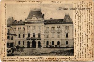 1904 Székelyudvarhely, Odorheiu Secuiesc; megyeház, Bagó Gyula üzlete. Haáb és Heitz kiadása / county hall, shop (Rb)