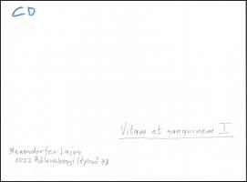 cca 1990 Menesdorfer Lajos (1941-2005) budapesti fotóművész hagyatékából, feliratozott, vintage fotó...