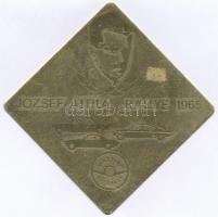 1965. "Magyar Autóklub JÓZSEF ATTILA RALLYE" lemezplakett (131x131mm) T:2-