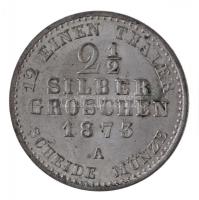 Német Államok / Poroszország 1873A 2 1/2gr Ag "IV. Frigyes Vilmos" Berlin (3,27g) T:1,1- k...