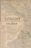 cca 1862 Ungarn mit seinen Nebenländern und Galizien.Südlichen Dalmatien. Magyarország, a társország...
