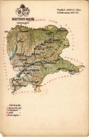 Beszterce-Naszód vármegye térképe. Kiadja Károlyi Gy. / Map of Bistrita-Nasaud county (EM)