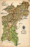 Bars vármegye térképe. Kiadja Károlyi Gy. / Map of Bars county (EK)