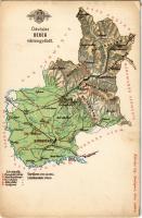 Bereg vármegye térképe. Kiadja Károlyi Gy. / Map of Bereg county (EK)