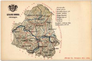 Szolnok-Doboka vármegye térképe. Kiadja Károlyi Gy. / Map of Szolnok-Doboka county