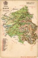 Bihar vármegye térképe. Kiadja Károlyi Gy. / Map of Bihor county (EK)