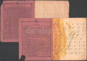 cca 1920-40 Iskolai használt, beírt füzetek, össz. 4 db. 3 db Szénásy magyar monda irkája, Szent Lás...