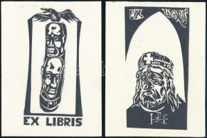 Jelzés nélkül: össz. 4 db Ex libris, 1 db női akt motívummal, 1 db Albert Einstein portréjával. Fame...