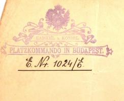 1916 Hadügyminisztériumi pénzkiutalásról szóló levél