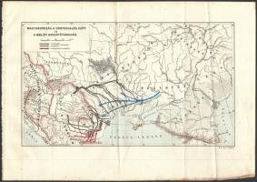 4 db kisméretű régi térkép és nyomtatvány a magyarok őstörténetéről és a honfoglalásról. 1 db A magy...