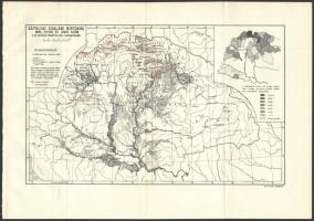 cca 1920-40 3 db kisméretű régi térkép a magyar történelemről és a honfoglalásról. 1 db Magyarország...