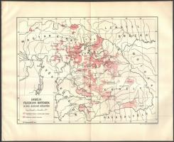 cca 1920-40 3 db kisméretű térkép Erdély és a Bánság történetéről.l. 1 db Török hadjáratok erdélyi t...