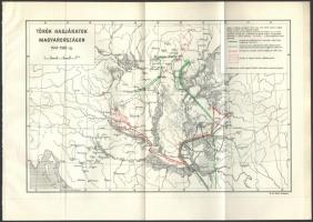 cca 1920-40 3 db kisméretű történeti térkép a török uralom történetéről. 1 db Török hadjáratok Magya...