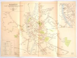 1962 Budapest villamos-, trolibusz, fogaskerekű és földalatti vasút vonalhálózati térképe, kiadja a Fővárosi Villamosvasút, Bp., Kartográfiai Vállalat, 46x65cm