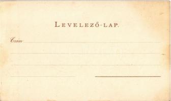 Budapest anno 1602. Buda és Pest a Gellérthegyről. Geittner és Rausch kiadása, Art Nouveau litho