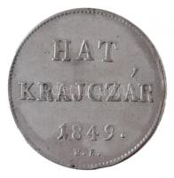 1849NB 6kr Ag T:1-,2 / Hungary 1849NB 6 Kreuzer Ag C:AU,XF 
Adamo B3
