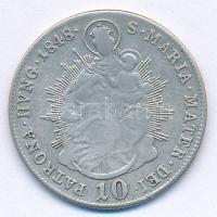 1848B 10kr Ag "V. Ferdinánd" T:3 
Hungary 1848B 10 Kreuzer Ag "Ferdinand V" C:F...