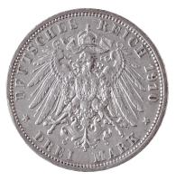 Német Államok / Lübeck 1910A 3M Ag Berlin (16,68g) T:2 ph. / German States / Lubeck 1910A 3 Mark Ag ...