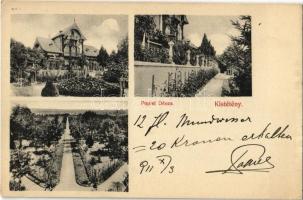 1911 Budapest XXII. Kistétény, Budatétény; Popiel Dénes fogorvos kastélya és parkja, villa, saját kezű írása