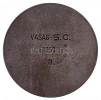 1950. "Vasas Sport Club" Zn motorsport díjérem (69mm) T:2-