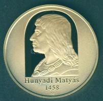 2008. 50.000Ft Au "Hunyadi Mátyás trónra lépésének 550.évfordulója" 10g T:PP Tanúsítvánnyal, ismertetővel!