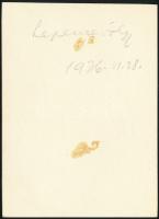 1936 Kinszki Imre (1901-1945) budapesti fotóművész hagyatékából, a szerző által feliratozott, vintag...