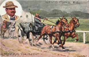 Wien, Vienna, Bécs; Ludwig Koch 816. Lassn Mas Fürigehn! / Viennese fiacre driver. B.K.W.I. 948-1.